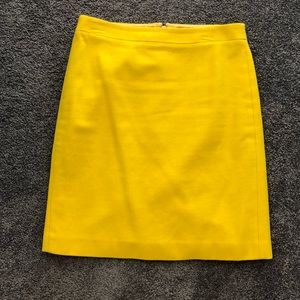 J Crew Yellow Pencil Skirt - Size 8